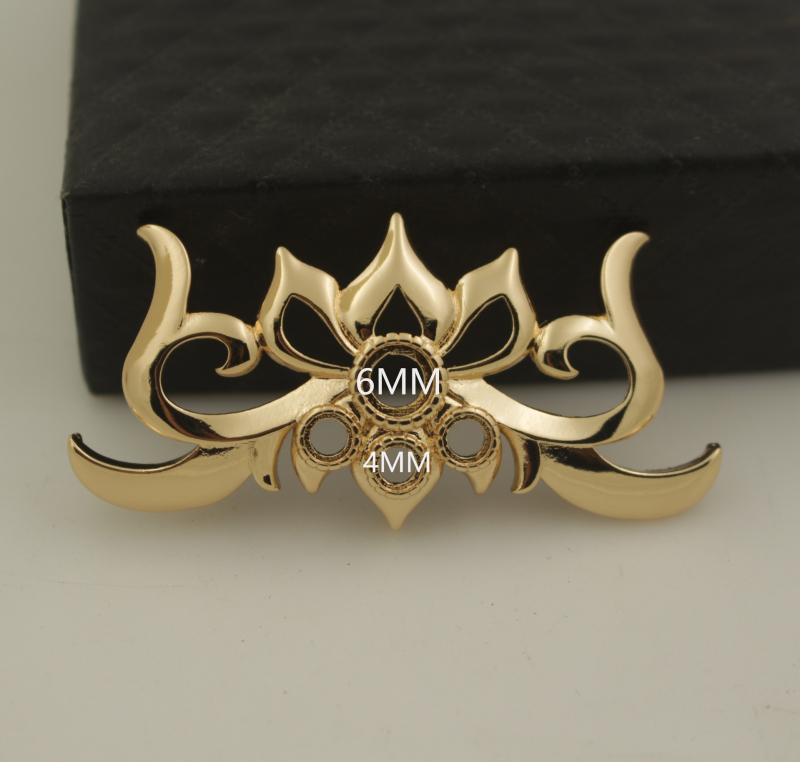 Pandantiv Lotus din cupru, electroplatat, stil Vânt Național, Literatură și Artă Retro