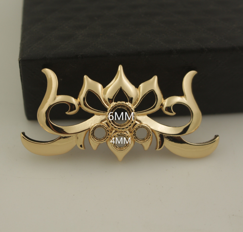 Pandantiv Lotus din cupru, electroplatat, stil Vânt Național, Literatură și Artă Retro