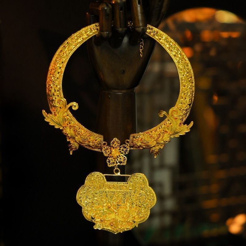 Colier tip guler în stil retro, din aliaj, lanț în formă de O, circumferința 31–40 cm