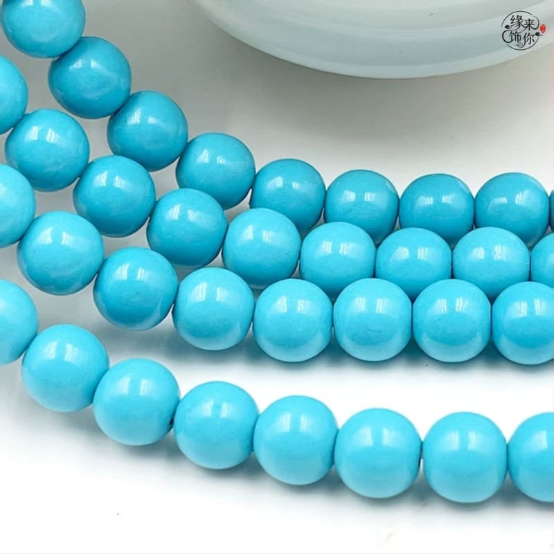 Sintētiskas apaļas pērlītes vēršanai, modeļa Astoņas acis, DIY rokassprādzes komponentes