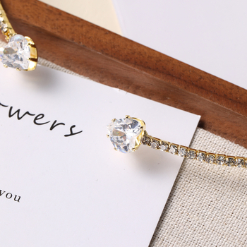 Colier choker geometric din cupru, pandantiv din rhinestone, stil lux ușor pentru femei, lanț obișnuit