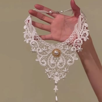 Colier din dantelă pentru clavicule, din aliaj, cu ciucuri, multistrat, lanț regulat, pandantiv zodiac, electroplatat