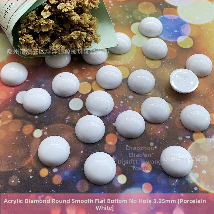 Rhinestones pērlītes pusapļa formā, spīdīga virsma, injekcijas liešana, plastmasa/rezīns