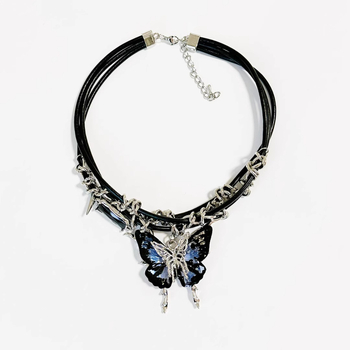 Κολιέ από κράμα με γεωμετρικό κρεμαστό σε αλυσίδα φιδιού, ηλεκτροπλακωμένη επίστρωση, διάθεση Φθινόπωρο 2025