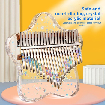 Kalimba από διαφανές ακρυλικό (thumb piano) – υψηλός ήχος, τόνος A, φορητή για αρχάριους