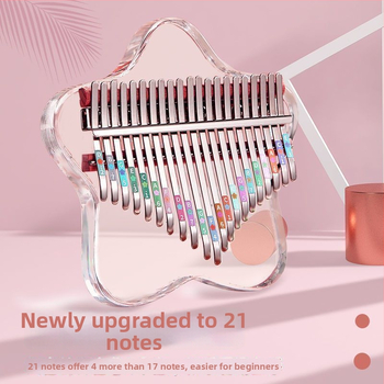 Kalimba από διαφανές ακρυλικό (thumb piano) – υψηλός ήχος, τόνος A, φορητή για αρχάριους