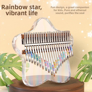 Kalimba από διαφανές ακρυλικό (thumb piano) – υψηλός ήχος, τόνος A, φορητή για αρχάριους