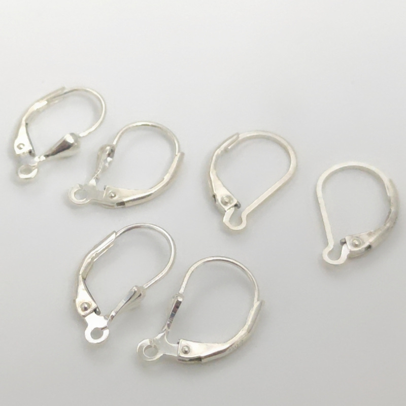 Cârlig pentru cercei din argint 925, placare electro, formă geometrică