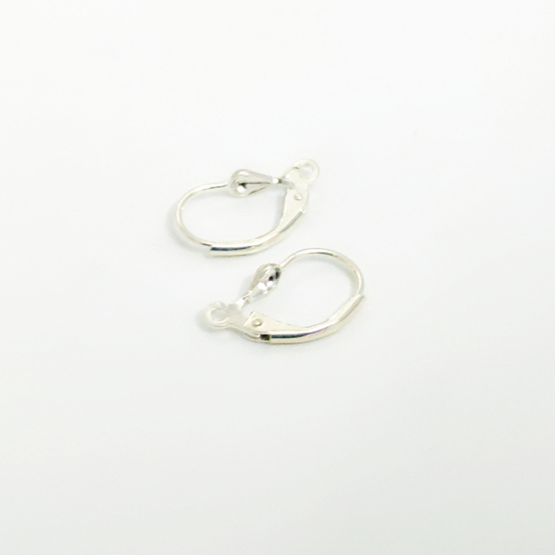 Cârlig pentru cercei din argint 925, placare electro, formă geometrică