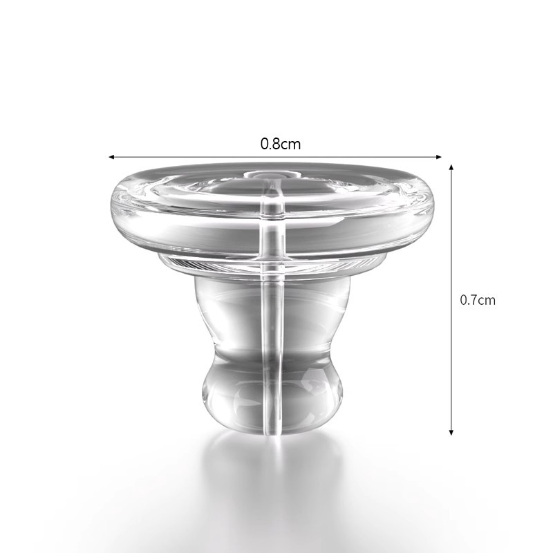 Dopuri posterioare pentru cercei, din silicon, în formă de disc, transparente, antiderapante