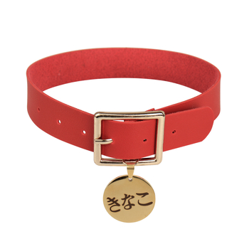 Kožni ovratnik s klavikularnom lancem, model karikaturnog lika, unisex