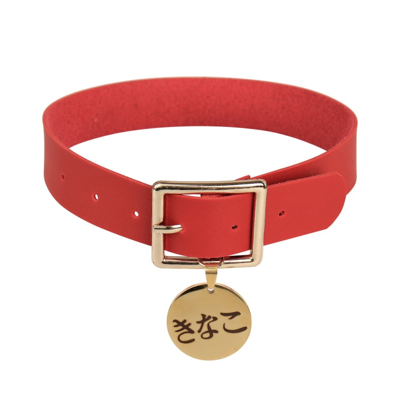 Kožni ovratnik s klavikularnom lancem, model karikaturnog lika, unisex