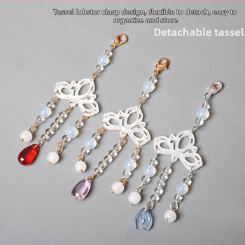 Ρετρό γυναικείο κολιέ λαιμού με φούντα και στεφάνι, εμπνευσμένο από αρχαίο κινεζικό κοστούμι; Υλικό: Άλλο; Συσκευασία: Ανεξάρτητη συσκευασία; Φθινόπωρο 2021.