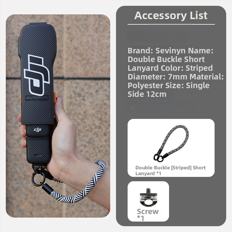 Lanyard pre Osmo Pocket 3 s ochranným krytom, nylonový diagonálny remienok