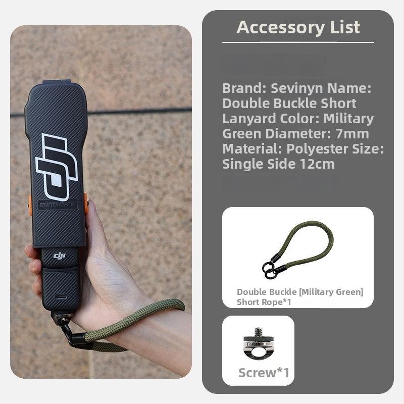 Lanyard pre Osmo Pocket 3 s ochranným krytom, nylonový diagonálny remienok