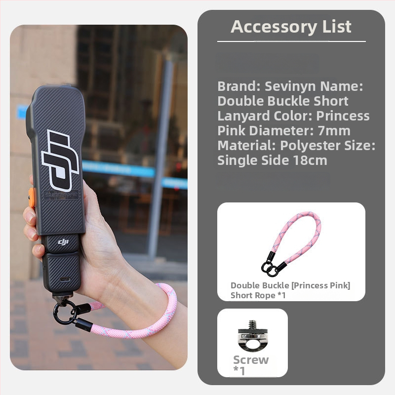 Lanyard pre Osmo Pocket 3 s ochranným krytom, nylonový diagonálny remienok