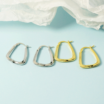 Обеци за жени, мед, геометричен дизайн, пролет 2023