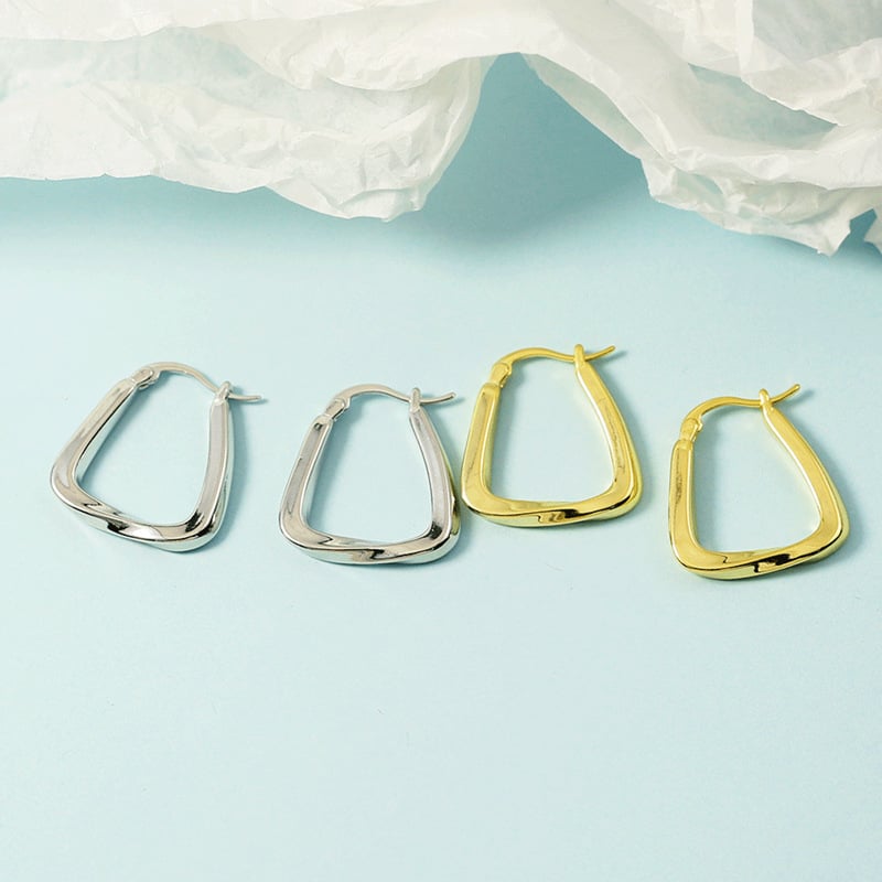 Обеци за жени, мед, геометричен дизайн, пролет 2023