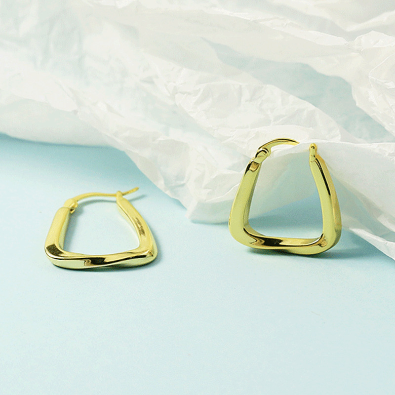 Обеци за жени, мед, геометричен дизайн, пролет 2023