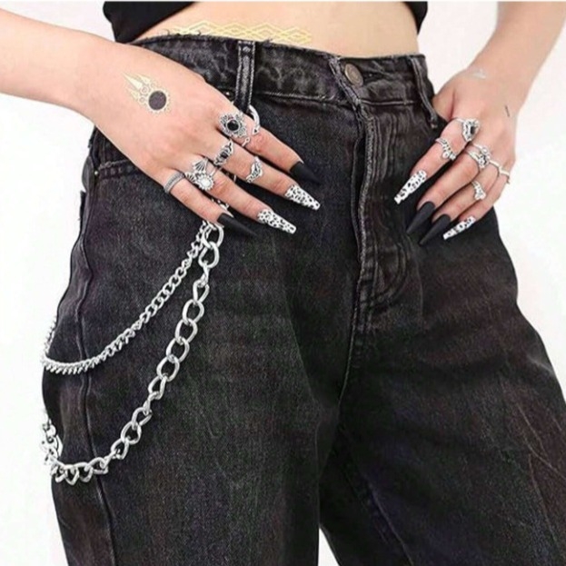 Veriga za hlače od cinkovog legura s elektroplatiranjem, unisex egzotični stil, model HX024-032
