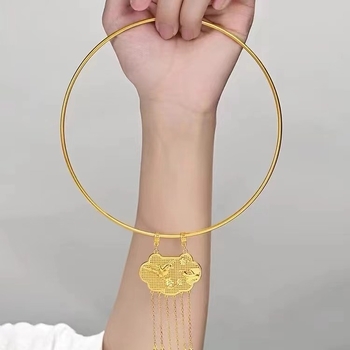 Réz nyakék réz tassel medállal, palotai stílus, állat/zodiákus motívum