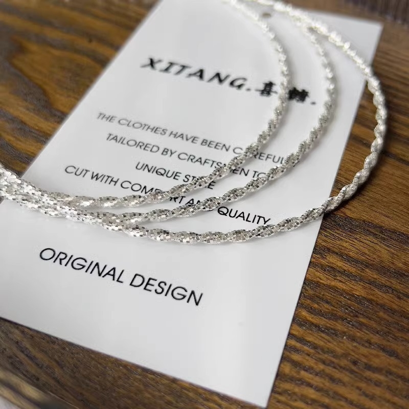 Colier din argint 925 cu lanț răsucit, pandantiv din argint 925, aproximativ 6 g, brand In the prime of life