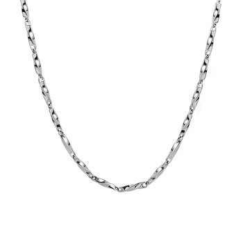 Mobius nyaklánc titániumacélból, Twist-Stick lánc, uniszex, medál titániumacélból, Súly 0.2