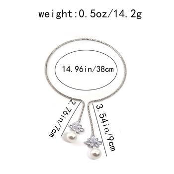 Геометрично колие с Rhinestone кристали и циркон, винтов синджир