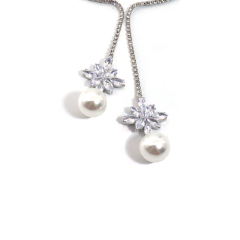 Геометрично колие с Rhinestone кристали и циркон, винтов синджир