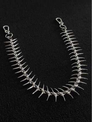 Metalni kaiš za struk za hlače, oblik riblje kosti, punk ulični stil, unisex