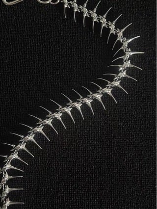 Metalni kaiš za struk za hlače, oblik riblje kosti, punk ulični stil, unisex