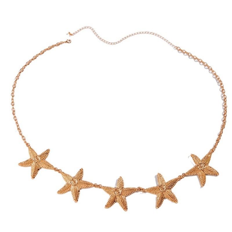 Lanac za struk sa morskom zvijezdom – ženski, svestran plivački stil, elektroplatiranje, šifra 27244-gold