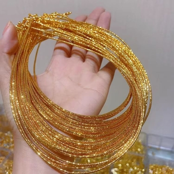 Колие-яка от позлатен месинг; многослоен дизайн; висулка от позлатен месинг; синджир: яка; за жени