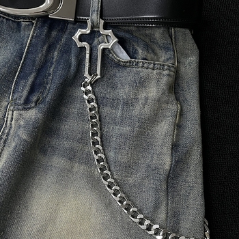 Veriga za hlače s križnim oblikom od legure, unisex, ljeto 2025