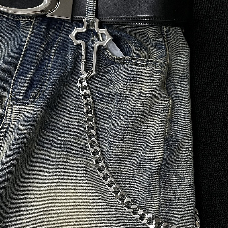 Veriga za hlače s križnim oblikom od legure, unisex, ljeto 2025