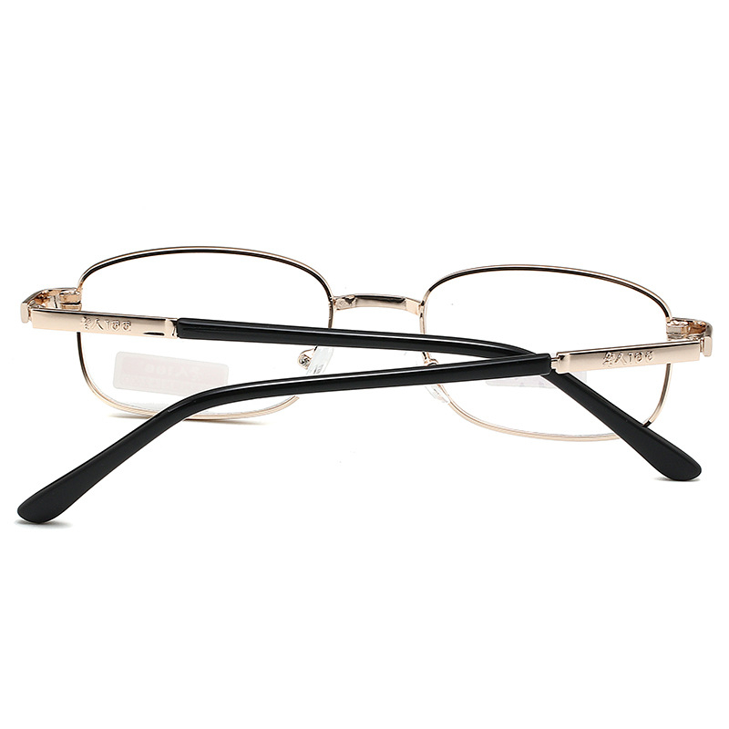 Naočale za čitanje s lećama od smole i premazom, kvadratni puni okvir od metala, proljetni dizajn 2023