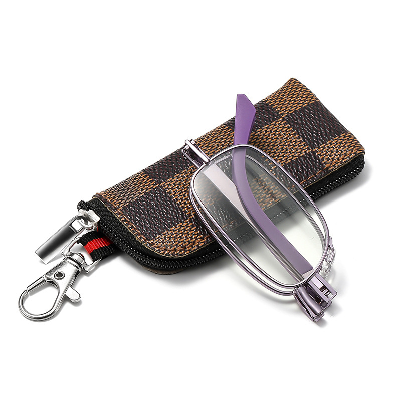 Anji naočale za čitanje - Prijenosne, sklopive, unisex, potpuno metalni okvir, A.C. leće