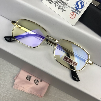 Γυαλιά ανάγνωσης με γυάλινοι φακοί, ανθεκτικοί στη φθορά, HD ευκρίνεια и προστασία από μπλε φως για ηλικιωμένους, μεταλλικός πλήρης σκελετός