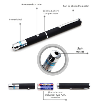 Anti-blue light test pen, metalinis korpusas, modelis Anti-blue light pen, vienas pakelis, indikuojantis rašiklis, baterija neįtraukta