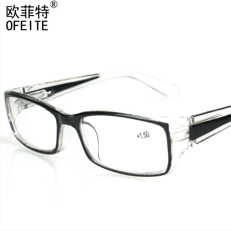 Γυαλιά ανάγνωσης για πρεσβυωπία, φακοί ρητίνης, πλήρες πλαίσιο, πλαίσιο PC, μοντέλο 1019