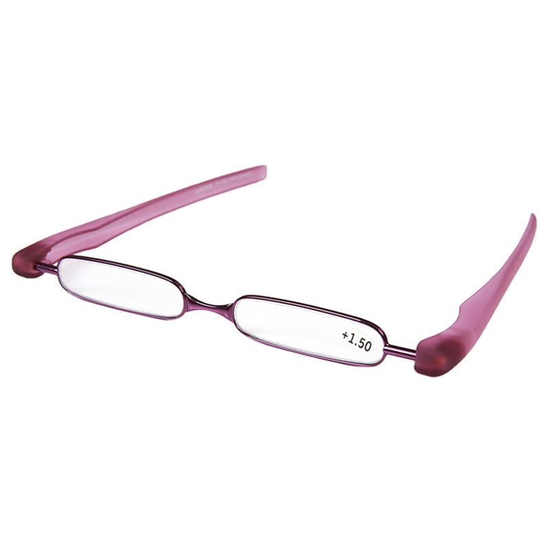 Очила за четене с 360° въртяща се сгъваема конструкция, метална рамка, лещи от смола, пълен рамков стил, подходящи за кръгло лице