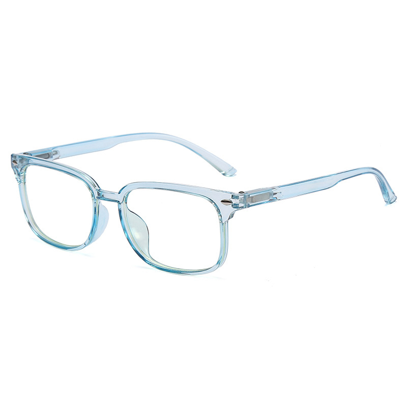 Унисекс квадратни слънчеви очила с PC лещи, пластмасова рамка, пълна рамка, анти синя светлина