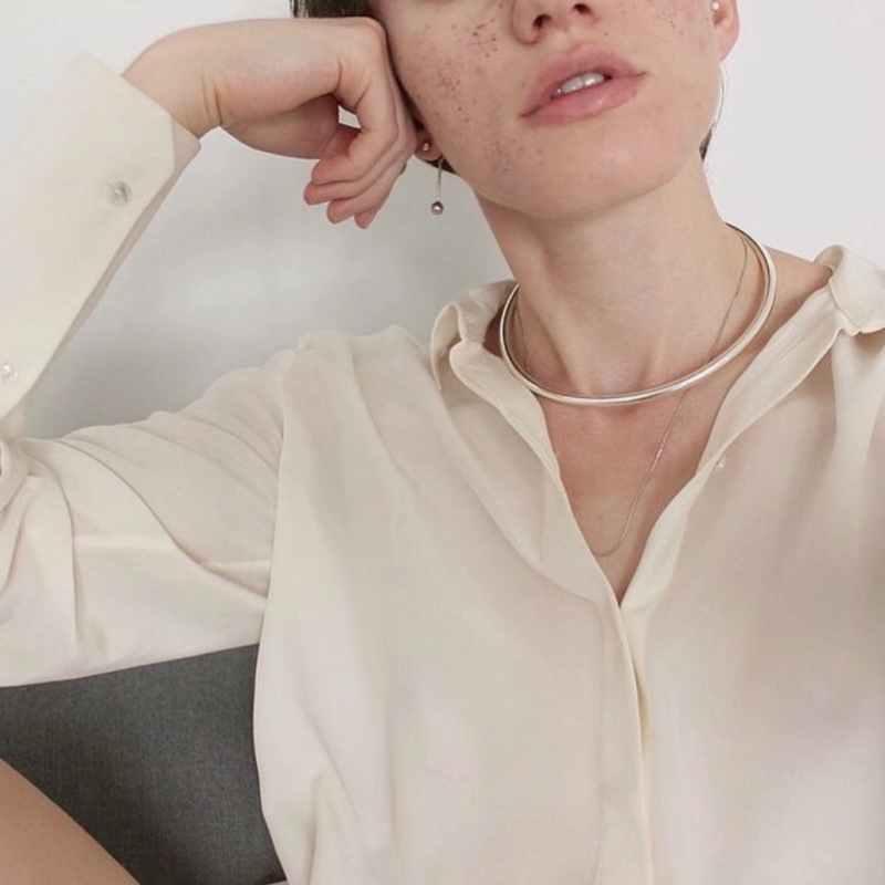 Ключична огърлица от неръждаема стомана, геометрична верижка, дължина 31–40 см, регулируема