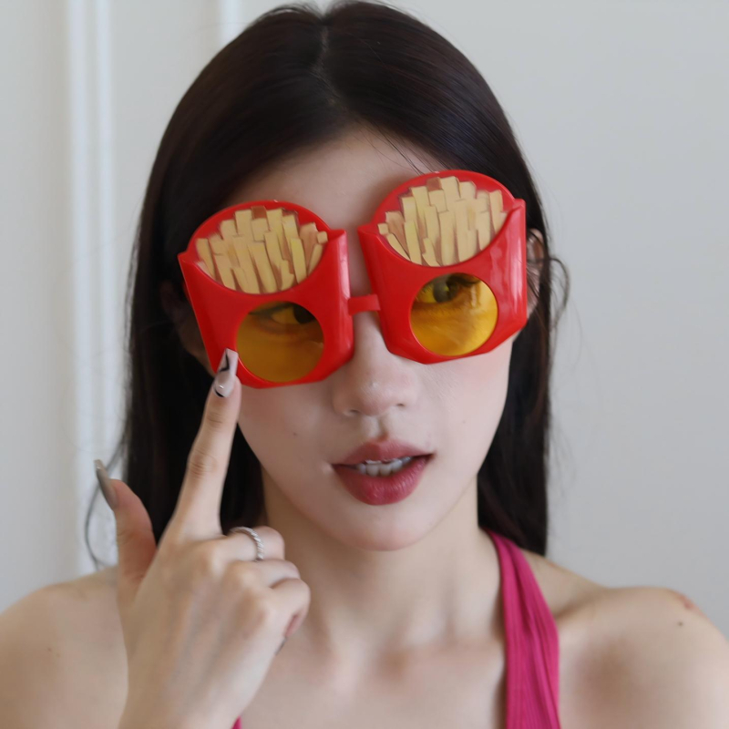 Frīzes kartupeļu formā veidotas saulesbrilles – ABS materiāls, pilns rāmis, universālas, mīļš stils, rekvizīts ballīšu fotogrāfijām