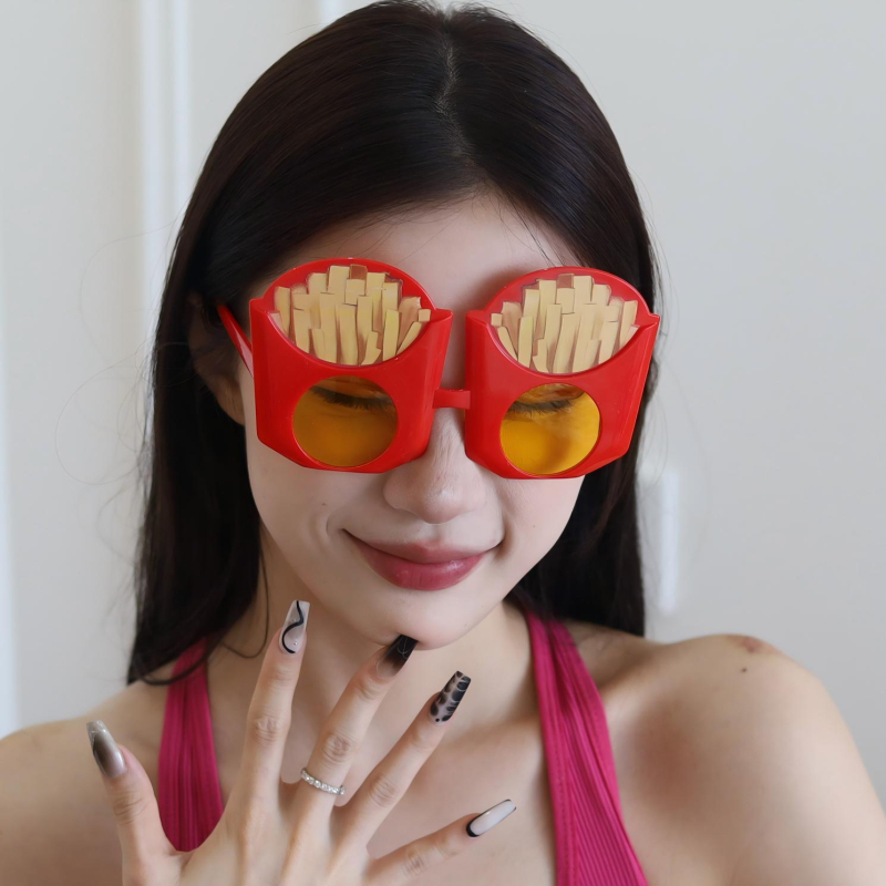 Frīzes kartupeļu formā veidotas saulesbrilles – ABS materiāls, pilns rāmis, universālas, mīļš stils, rekvizīts ballīšu fotogrāfijām