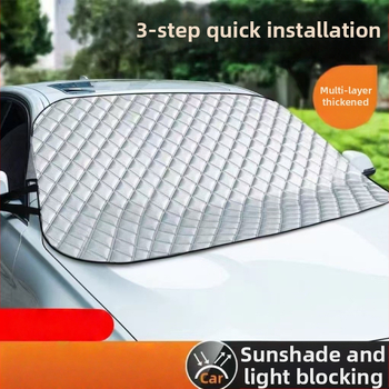 Esiklaasi kaitsekate autole, universaalne, paksendatud alumiiniumfoolium, klõpsuga paigaldus, 440 g