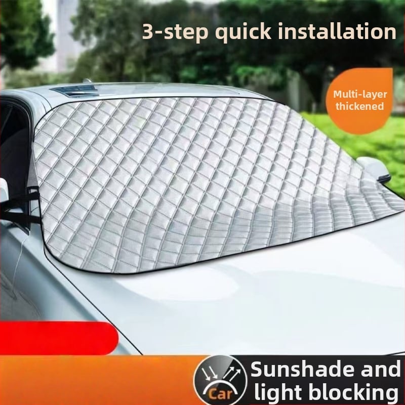 Esiklaasi kaitsekate autole, universaalne, paksendatud alumiiniumfoolium, klõpsuga paigaldus, 440 g