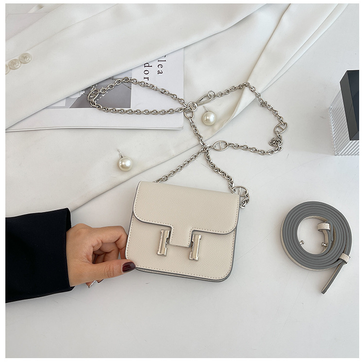 PU crossbody torbica s poklopcem, vodoravni kvadratni oblik, unutarnji ID džep