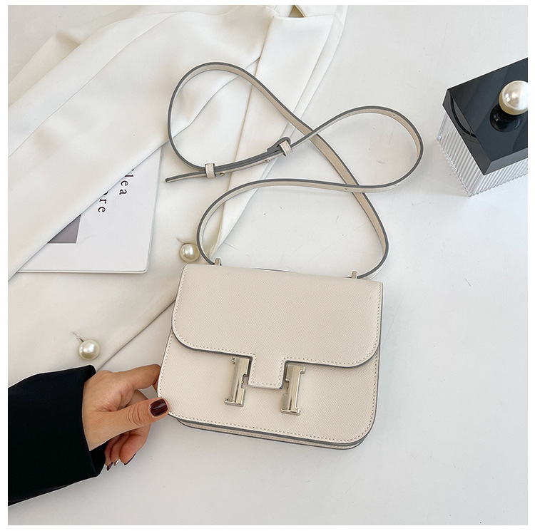 PU crossbody torbica s poklopcem, vodoravni kvadratni oblik, unutarnji ID džep