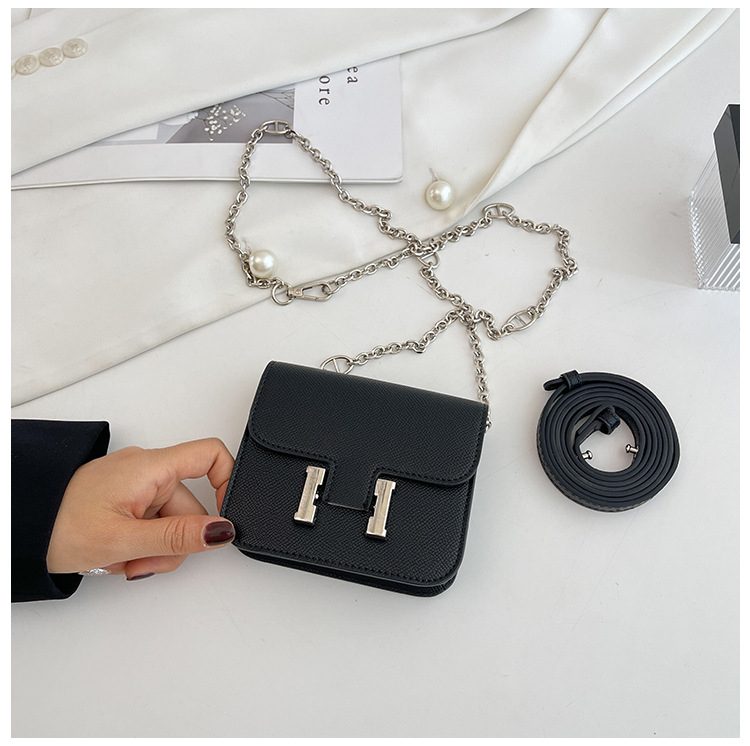 PU crossbody torbica s poklopcem, vodoravni kvadratni oblik, unutarnji ID džep